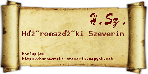 Háromszéki Szeverin névjegykártya